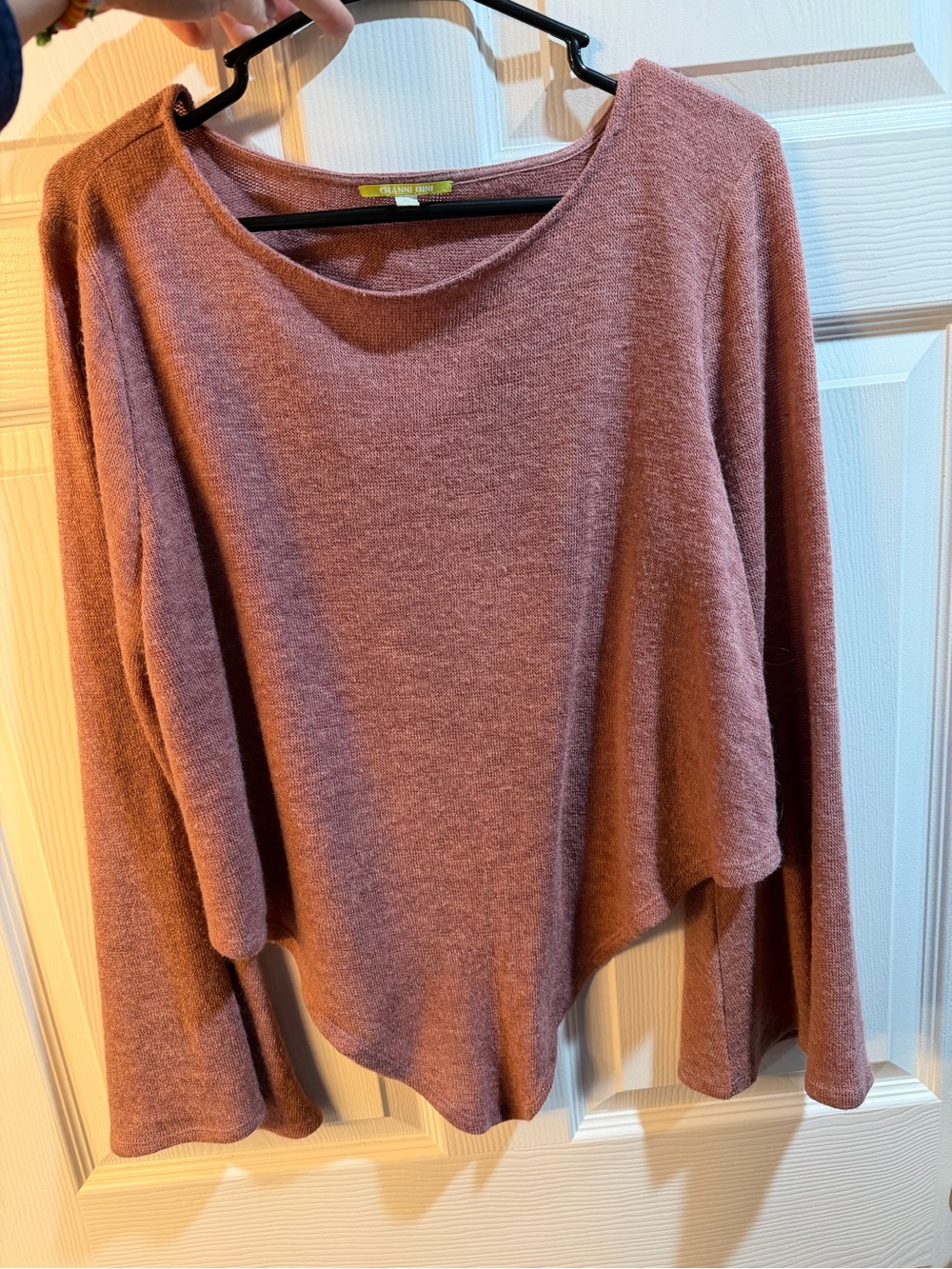 Gianni Bini Rose Mauve Scoop Neck Lightweight Pullover